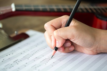 Songwriting music paper