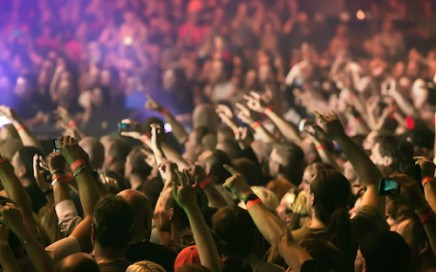 Cheering audience