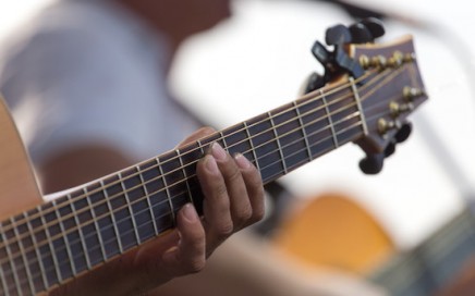 Guitar studio recording session