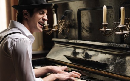 Singer - songwriter at the piano