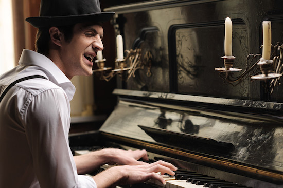 Singer - songwriter at the piano