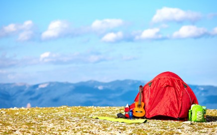 Songwriter on a mountaintop