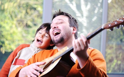 Father & son singing