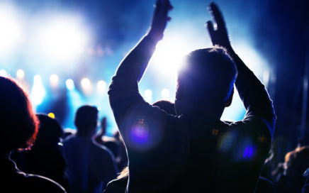 Audience at a rock concert