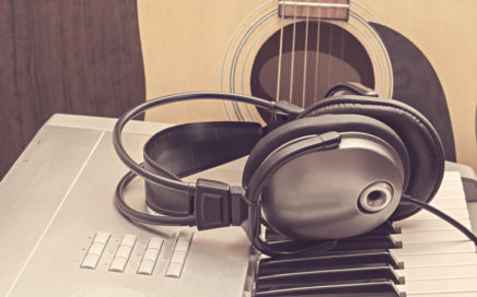 guitar - keyboard - headphones