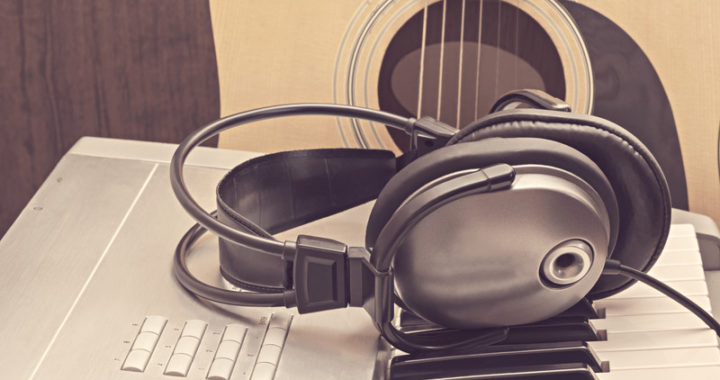 guitar - keyboard - headphones