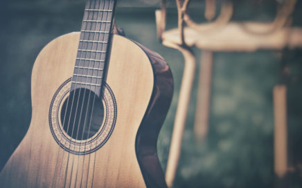 Guitar in a nature setting