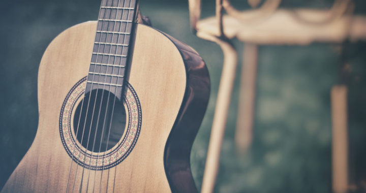 Guitar in a nature setting