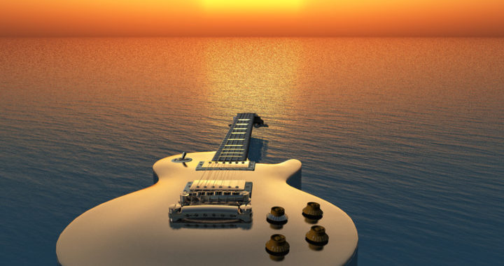 Guitar at Sunrise