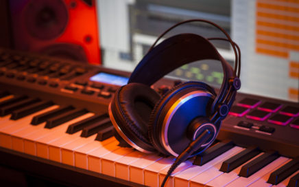 Keyboard and Headphones